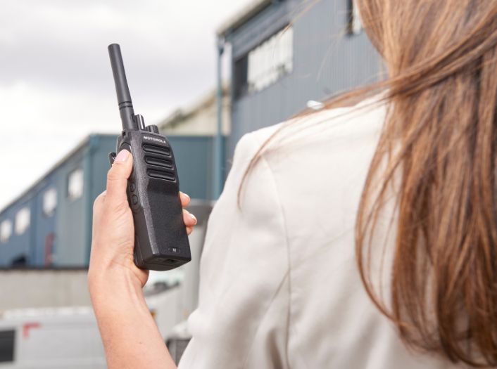 Person using a radio